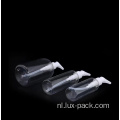 Factory 100 ml 250 ml 500 ml transparante ronde cosmetische lotionpomp en plastic fles ingesteld voor shampoo
